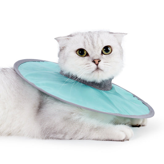 HKM-498067 Light Blue and Pink Polyester Circle Collar for Cats - Sizes M, L, XL