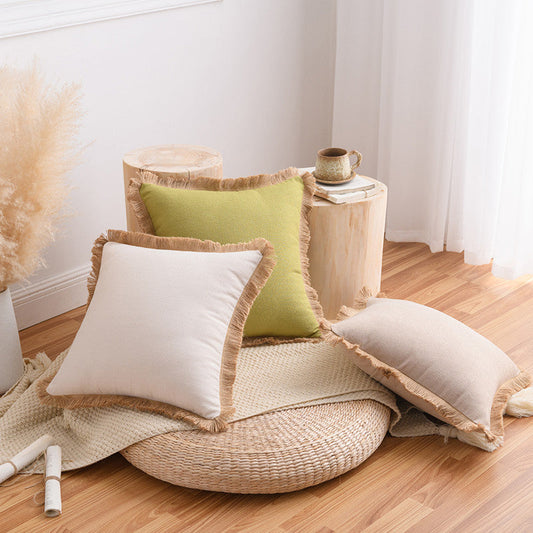 HKM-502739 Solid Color Cotton and Linen Pillowcase in Multiple Colors and Sizes