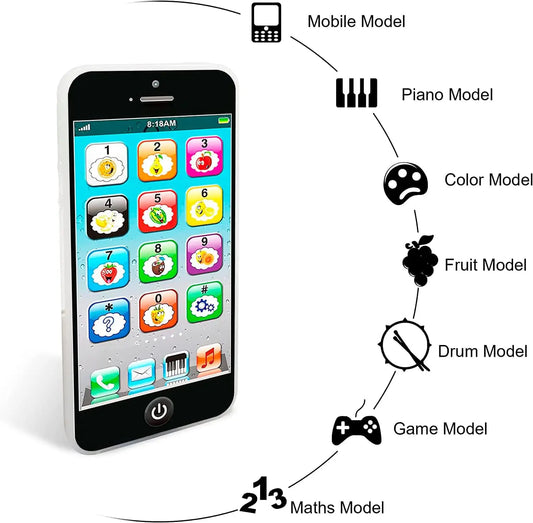 HKM-505939 Smart Musical Learning Mobile Phone Toy for Infants and Toddlers, 0-7 Years