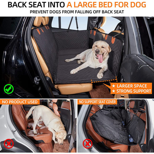 HKM-506899 Durable Waterproof Car Dog Bed Cushion for Pets - Black and Gray