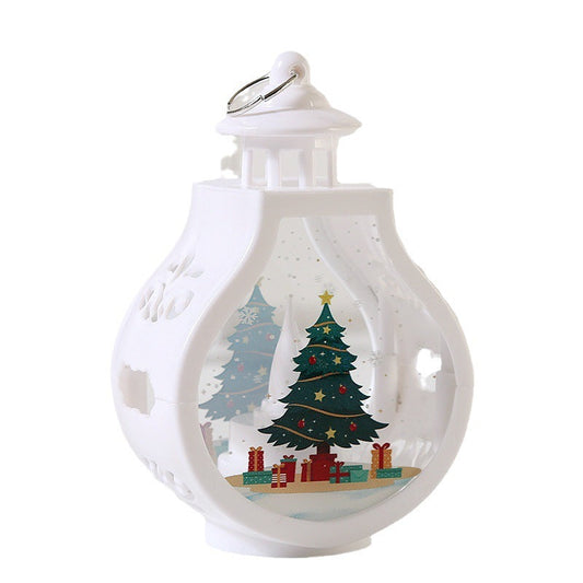 HKM-510035 Romantic Christmas Candle Lamp - Snowman, Old Man, Deer, or Christmas Tree Ornaments in White and Colorful Designs
