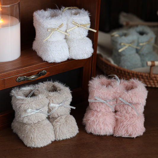 HKM-515155 Plush Christmas Boot Tree Pendant – Creative Holiday Decoration in Multiple Colors