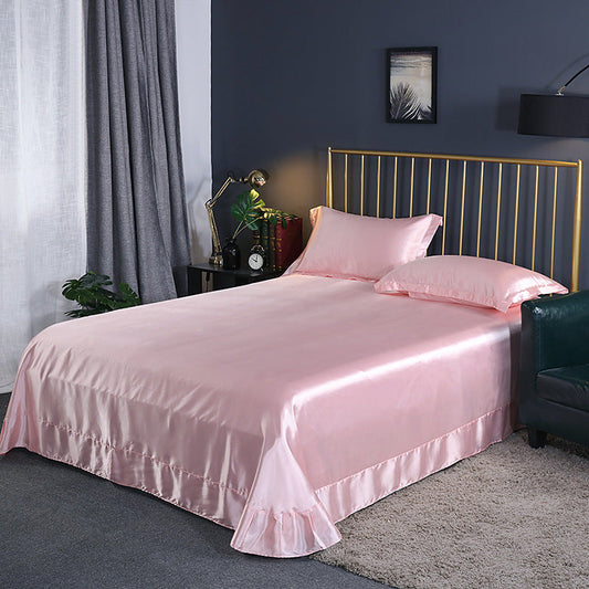 HKM-517651 Double-sided Ice Silk Bed Sheet in Multiple Colors and Sizes