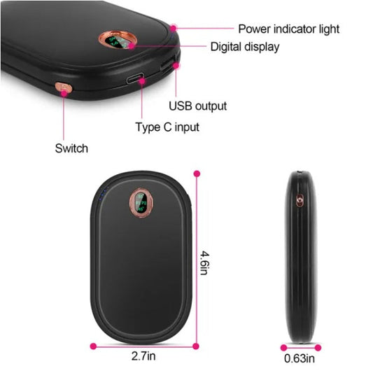 HKM-519891 Rechargeable Portable Hand Warmer for Quick Heat on the Go