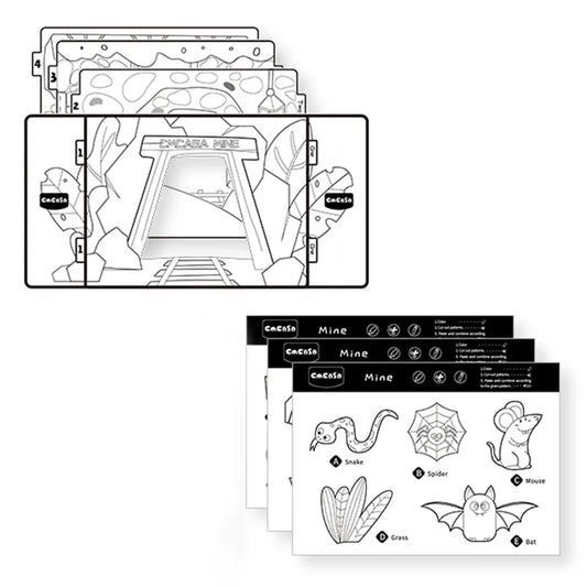 HKM-520211 3D Educational Theatre Puzzle for Kids - Graffiti Style DIY Toy for Ages 2-4