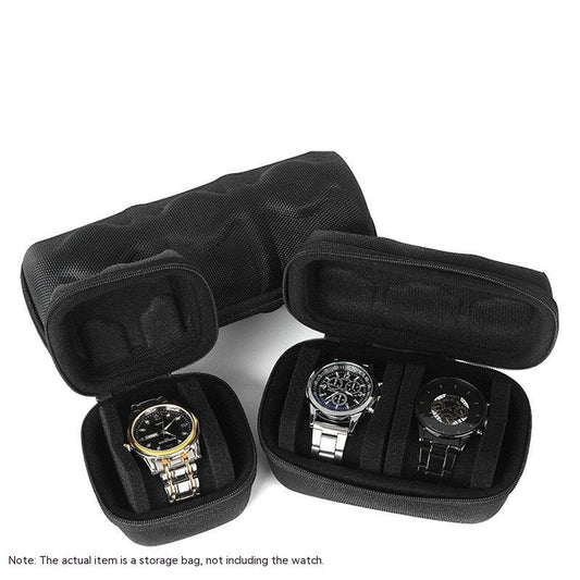 HKM-520659 Portable Mechanical Watch Storage Bag - Waterproof Hard Case with Detachable Padding and Velvet Lining