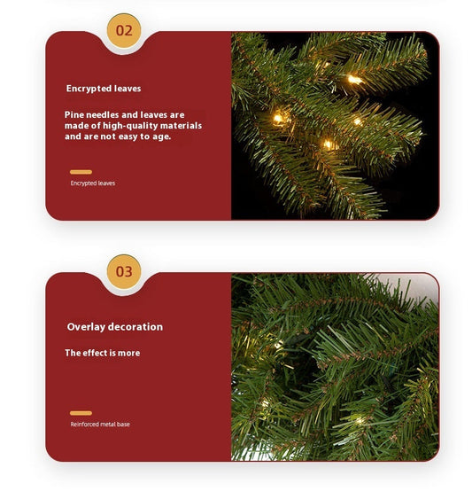 HKM-523219 LED Rattan Christmas Garland for Home Decor - Modern PVC Design Available in Multiple Sizes