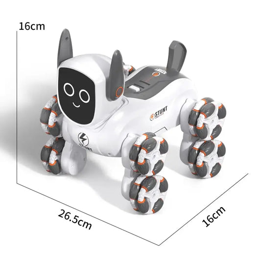 HKM-524883 4WD Stunt Remote Control Robot Dog with Gesture Control, Multi-Function RC Toy for Ages 2-13