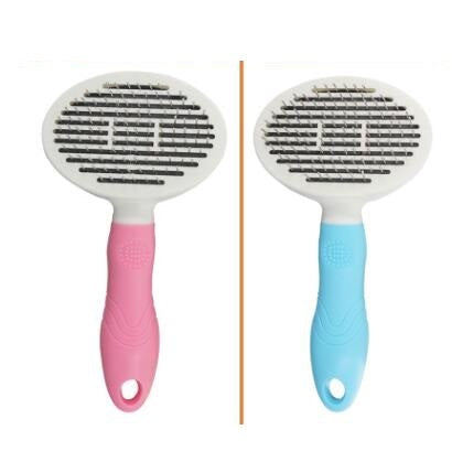 HKM-528467 Self-Cleaning Pet Comb for Dogs and Cats - Automatic Hair Removal with Thick & Fine Needles