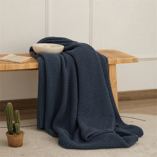 HKM-528531 Nordic Style Chenille Blanket for All Seasons - Available in Multiple Colors