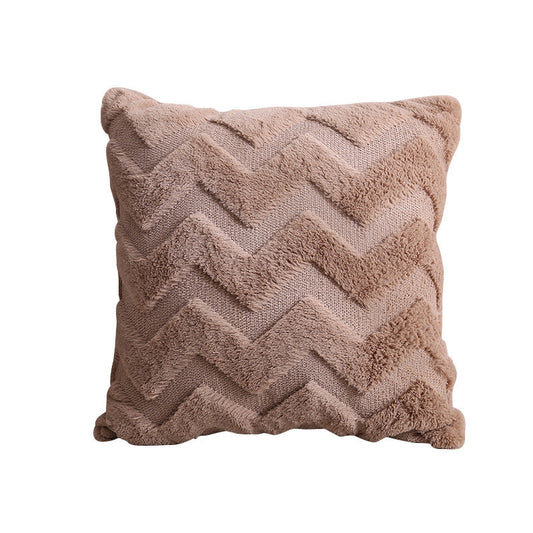 HKM-528659 Nordic Double-Sided Plush Cushion Cover, 45x45cm - Solid Colors and Patterns