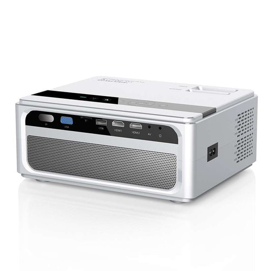 HKM-529555 HD Compact Mini Android Projector - 4.3 Inch LED LCD Screen, 8000 Lumens Brightness, 1280p Resolution, Multiple Inputs