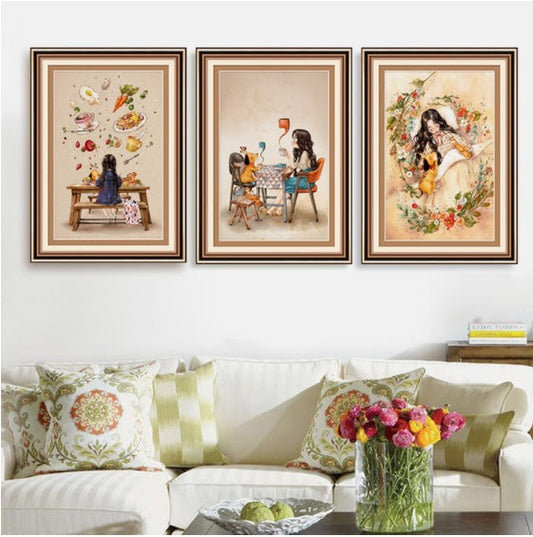 HKM-530835 Small Cartoon Cross Stitch Kit for Bedroom and Living Room Decor