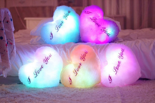 HKM-532115 Love Glowing Music Pillow Plush Toy - 32cm Cotton Stuffed Toy