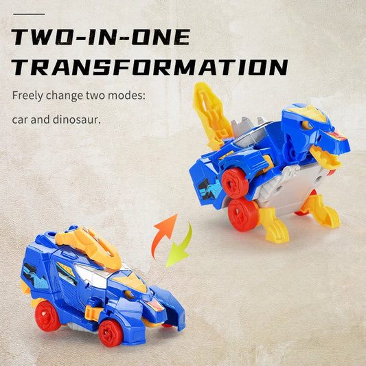 HKM-532243 Transforming Dinosaur Chariot Toy Set for Children Ages 3 and Up - Morphing Model 12x8.5x9cm