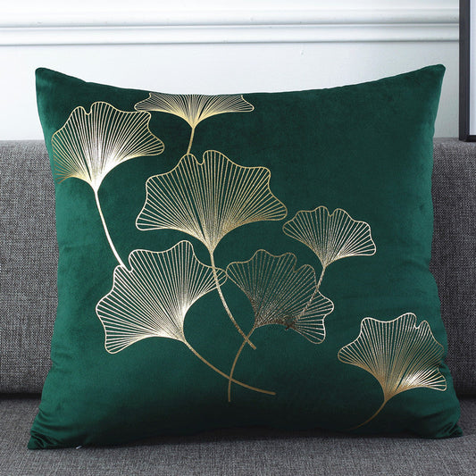 HKM-537811 Holland Velvet Geometric Bronzing Pillowcase - 45x45 cm, Light Luxury Decor for Any Space
