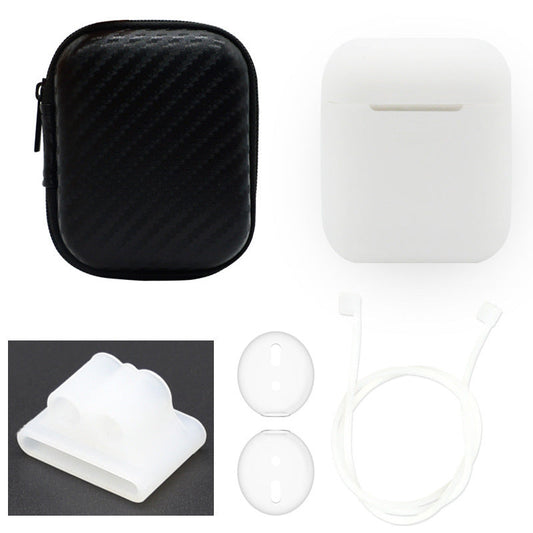 HKM-539923 Wireless Bluetooth Headset Storage Protection Case with Earplug Sleeve and Anti-Lost Rope