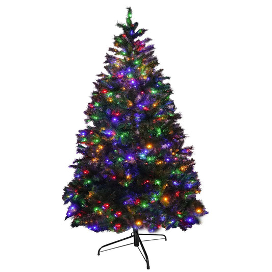 KTX-541651 7ft Mini Premium Christmas Tree with 450 Multicolor LED Lights and 11-Function Control, Made of PET Paper