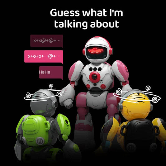 HKM-547219 Versatile Voice-Controlled Smart Robot with Gesture Control, Dancing Features, and Radio Control Functionality for Kids