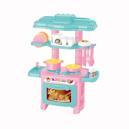 HKM-552083 Mini Kitchen Cooking Play Set for Kids – 48-Piece Pretend Play Toy Set