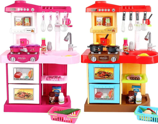 HKM-553235 Kids Pretend Play Cooking Set - Mini Kitchen Toys for Ages 2-14, EPT646097/EPT646098