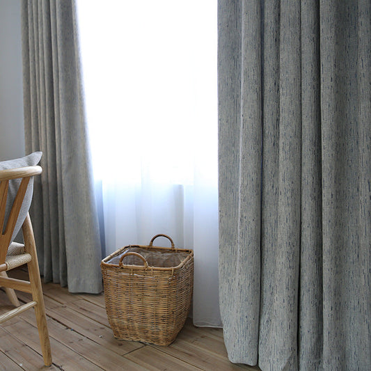 HKM-554259 Solid Color Modern Cotton Curtain Fabric for Versatile Window Treatments