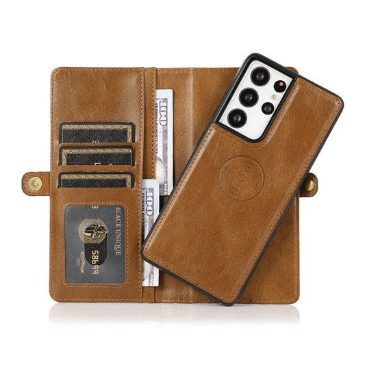 HKM-559251 Two-in-One Wallet Style Multi-Function Card Mobile Phone Holster for Samsung