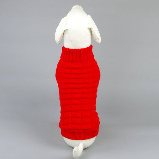 HKM-563027 Three-Dimensional High Elastic Solid Color Acrylic Dog Sweater in Various Sizes and Colors