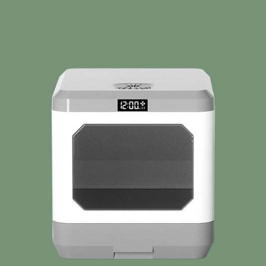 HKM-567891 Enclosed Cat Litter Basin with Drawer, ABS Plastic, 48x40x42cm, Deodorizing & Sterilizing Features