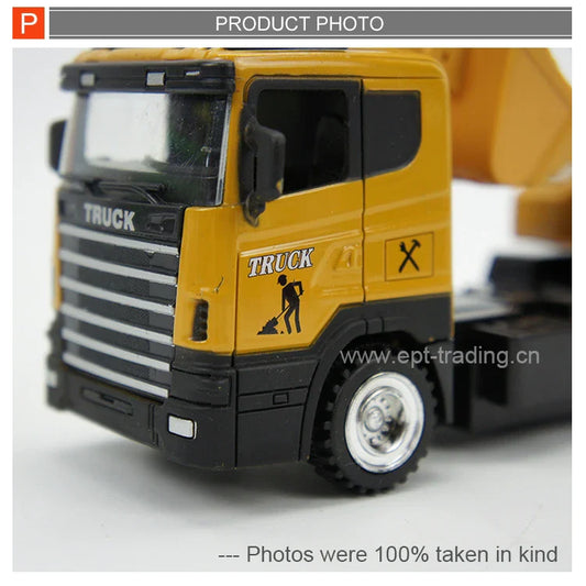 HKM-571155 1:43 Remote Control Alloy Excavator Toy for Kids - Diecast Metal RC Truck Car