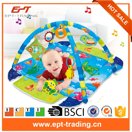 HKM-575763 Interactive Educational Musical Play Mat for Babies and Toddlers, Soft Sensory Gym Floor Mat, EPT369488