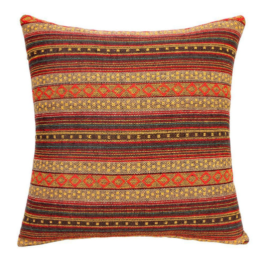 HKM-583699 Retro Bohemian Striped Pillow Cushion Cover, 45x45CM, Polyester-Cotton Blend