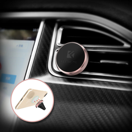 HKM-587539 360-Degree Rotating Magnetic Car Phone Holder - Aluminum Alloy with Strong Magnet