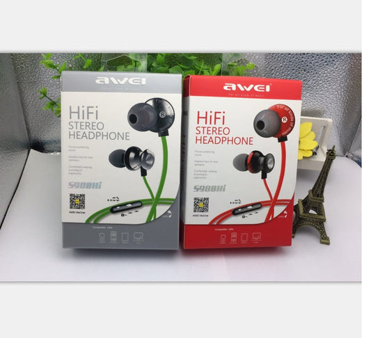 HKM-587859 Wired In-Ear Stereo Headphones, Comfortable Design for Music and Calls