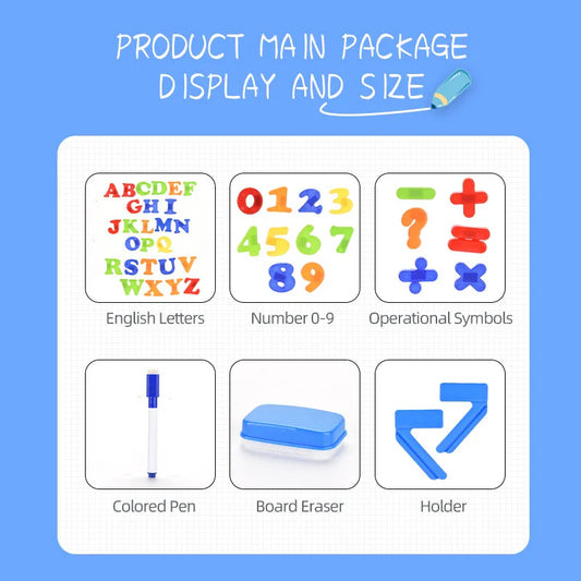 HKM-589203 Erasable Magic Drawing Board Learning Table for Children - Multifunctional Magnetic Drawing Toys Set 2-4 Years