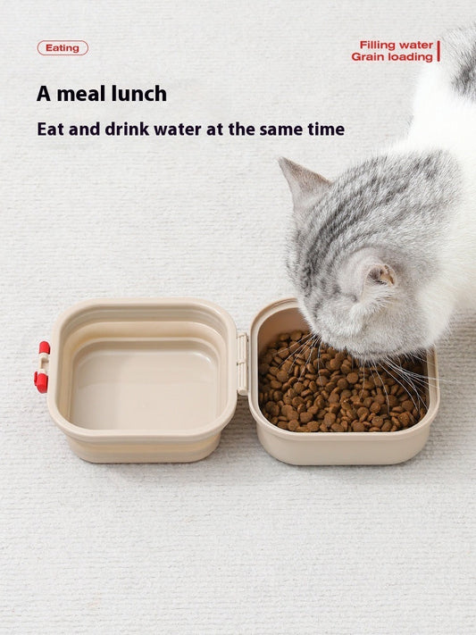 HKM-590803 Pet Water Bottle and Snack Container for Dogs and Cats, 400ml Liquid Capacity, Food Grade Material
