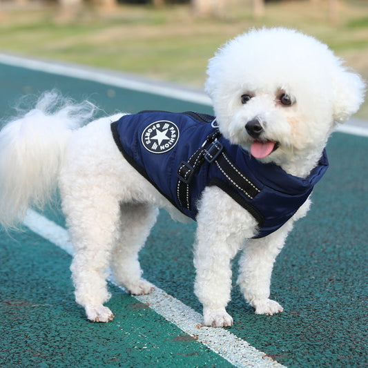 HKM-594899 Cozy Cotton Pet Coats with Thick Fleece Lining for Dogs in Multiple Colors and Sizes