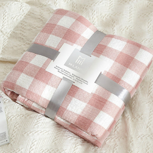 HKM-599827 Pure Cotton Gauze Air Conditioning Towel Blanket - Floral Patterns, Multiple Colors and Sizes Available