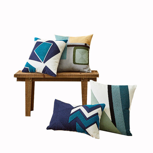 HKM-601107 Embroidered Cushion Cover in Various Colors and Patterns - 45x45cm and 30x50cm Options