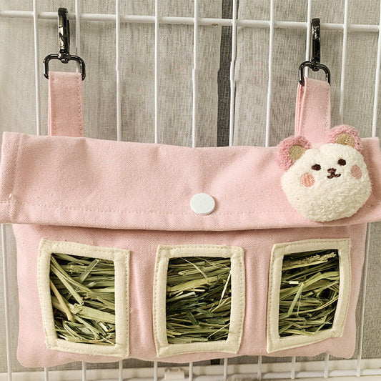 HKM-603795 Large Capacity Cotton Canvas Straw Bag for Pets