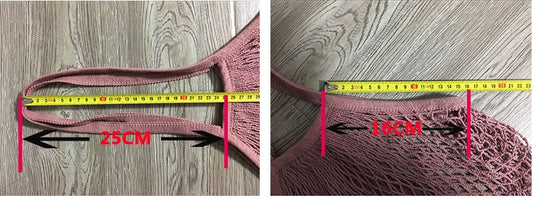 HKM-606419 Portable Pure Cotton Shopping Net Bag - Durable, Foldable & Washable for Supermarket & Home Use