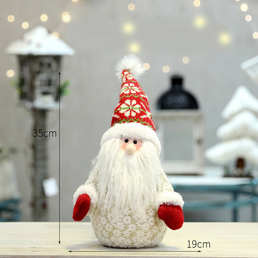HKM-610643 Cloth and PVC Santa Claus Doll for Indoor and Outdoor Christmas Decor