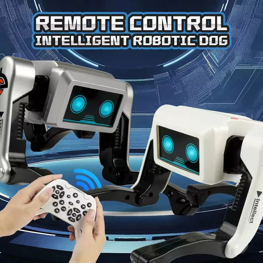 HKM-612755 Remote-Controlled Interactive Mechanical Dog with Voice Command and Stunt Features for Ages 5 and Up