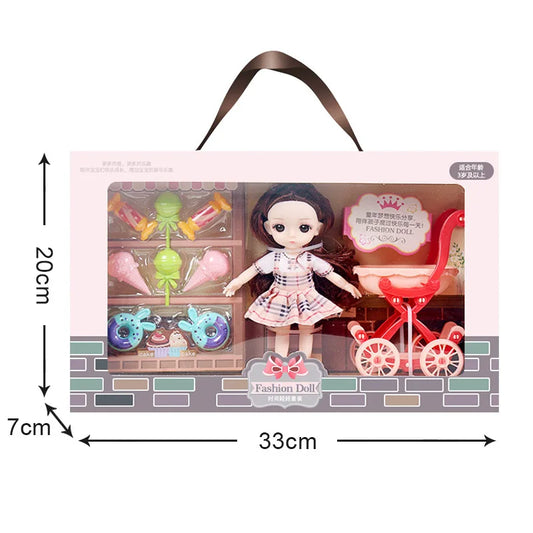 HKM-613011 Cute Baby Doll Playhouse Gift Set with Accessories for Kids