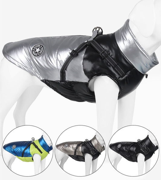 HKM-613971 Reflective Windproof Cotton Coat for Big Dogs - Warm and Comfortable Pet Clothing