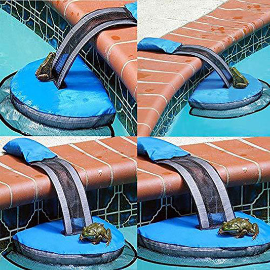 HKM-614163 Small Animal Escape Net for Pools - Blue Polyester Fiber Frog Rescue Tool
