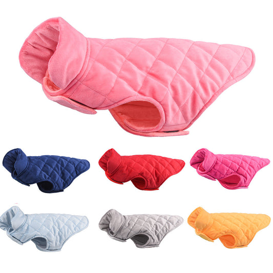 HKM-617363 Warm Velvet Pet Clothes for Autumn and Winter - Various Sizes and Colors Available