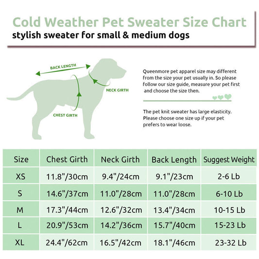 HKM-622803 Cozy Knitted Dog Turtleneck Sweater for Autumn and Winter, Solid Colors Available