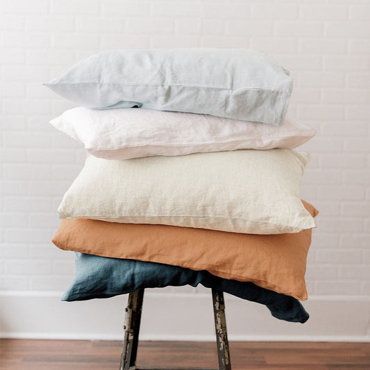 HKM-625811 Solid Color Cotton and Linen Retro Pillowcase - 48cm x 74cm, Available in Various Shades