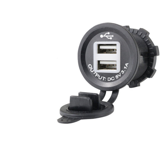 HKM-625875 Waterproof Dual USB Charging Light Pole for Cars and Motorcycles - Red, Blue, Green Options